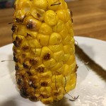 定谷 - トウモロコシ(端っこでしたが，お土産に3本もらいました(笑)