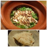 神楽坂 石かわ - 写真は3名分。
                ◆穴子と山椒のご飯・・炊きたてですので美味しい。
                山椒が強くないので苦手な方でも食べやすい品です。