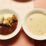 Cozy - 近江牛カレー＆チキンクリームスープ！！(^_-)-☆