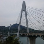中島 - 因島➡生口島への橋(多分)をひたすら走り抜けます。
