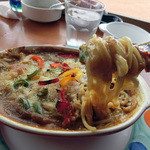 カフェ　ニック - nicオリジナル焼きカレーパスタ・ランチセット（サラダ・ドリンク付1,000円）