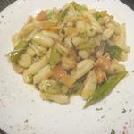 トラットリア ダイ パエサーニ - 自家製カヴァテッリ　季節野菜とシーフード（ハーフ）　￥1100