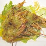 トラットリア ダイ パエサーニ - エビの串刺し　香草パン粉焼き　￥2500