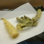 すし仁 - 筍とタラの芽の天ぷら 2016.5月