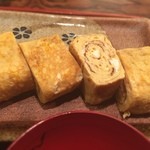 そば処 和邑 - 玉子焼き(辛)。辛口というよりは甘くないという程度です。