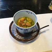 和食 了寛 - 雲丹と青海苔の茶碗蒸し。