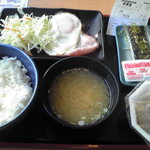 吉野家 - 2010/09/22 ハムエッグ納豆定食400円608kcal