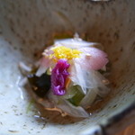 山ごぼう - 野菜と花の酢の物