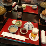 実篤の宿いづみ荘 - 夕食始まり　生ビールはありません。