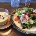 ビビ 立川本店 - セットの茶碗蒸し＆生ハムサラダ