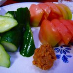 万平 - もろきゅうと冷やしトマト2010.9