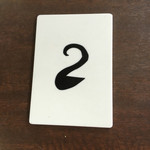 釜あげうどん 長田 in 香の香 - 番号札は２番でした。（2016.5 byジプシーくん）