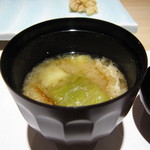 鮨 弁慶 海 - 茄子の味噌汁