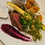 ペンションプチポワ - お肉膳・和牛ヒレ肉を二人でシェアするプラン だからお肉少なめです。