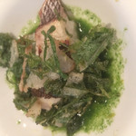 リストランテ ベリーニ - 魚のソテー田芹(たぜり)のソース