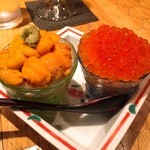 うにといくらのおちょこ丼★
          キラキラしてる！！