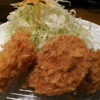 加藤牛肉店シブツウ - ミックスフライ定食 1000円、左から、ハムカツ・メンチカツ・コロッケ