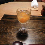 御料理 光安 - 卵黄のみそ漬けのセリー状