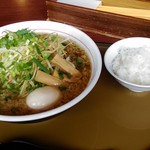 三宝亭 - 背油ネギしょう油＆半ライス