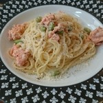 ディ ミラノ - 枝豆とサーモンのクリームパスタ♪
