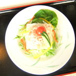 梅干 - 豆腐と蒸し鶏肉を和風またはゴマドレでどうぞ!!