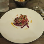 リストランテ シーヴァ - マグロのタタキ オレンジソース添え
