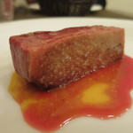 リストランテ シーヴァ - 小鴨のロースト オレンジソースとグリーントマトソース添えアップ