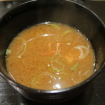 鮨 山浦 - 28年5月　縞海老赤出汁合わせ味噌汁