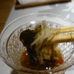 蕎麦と日本料理　驚　KYO - イクラの醤油漬と長芋素麺（拡大写真）