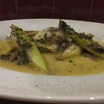 アスパラと温度卵の・・