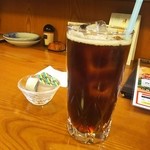 お寿司セット<税込>810円の食後のアイスコーヒー(2016.06.01)