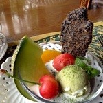 レストランテ 風 - 黒胡麻のブランマンジェ