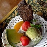 レストランテ 風 - 黒胡麻のブランマンジェ