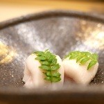 鮨 たかはし - 鯛の白子と木の芽