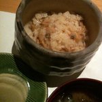 みえ田 - 〆のあさりごはん。残ったら折りに詰めてお土産に（喜）