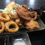 備前屋 - から揚げは５個もついてます　日替わりランチ税込み850円