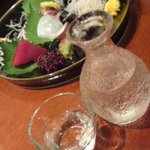 Kai shun - 日本酒久保田千寿熱燗で