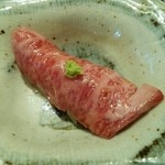 神楽坂 翔山亭 黒毛和牛贅沢重専門店 神楽坂本店 - つきだしの握り