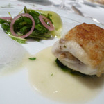 モナリザ - ２０１６年３月：キノコのデュクセルを巻いた舌平目　ナッツのグラチネ