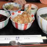 レストラン梺 - ミニ丼セット。