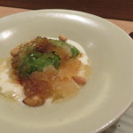 虎白 - デザート：抹茶ムース クリームチーズ ブランデー・シャーベット