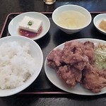 龍苑 - 「鶏唐揚げ定食」（７８０円込）（２０１６年６月）