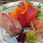 Hanagoyomi Toukyou - おすすめ旬魚　二点盛り　梅醤油
