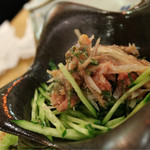 フィッシュ オン ディッシュ ロリー - 梅水晶ときゅうりの和え物