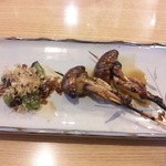 うな善 - 生肝串焼き　いや～凄いですよ！　こんな肝焼きが福岡で頂けるなんて　素晴らしいです！　