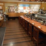 健康寿司海鮮家 - 店内カウンター席①