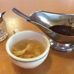 ブロンコビリー - スープとハンバーグソース