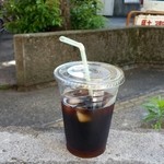 下町カフェ アマノ - アイスコーヒーM 330円 （少し飲んでしまいました。量あります）
