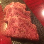 焼肉赤身にくがとう - 上ハラミのトリュフ塩添え