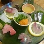 恵水産 - 刺身7点盛り(税込み1780円)